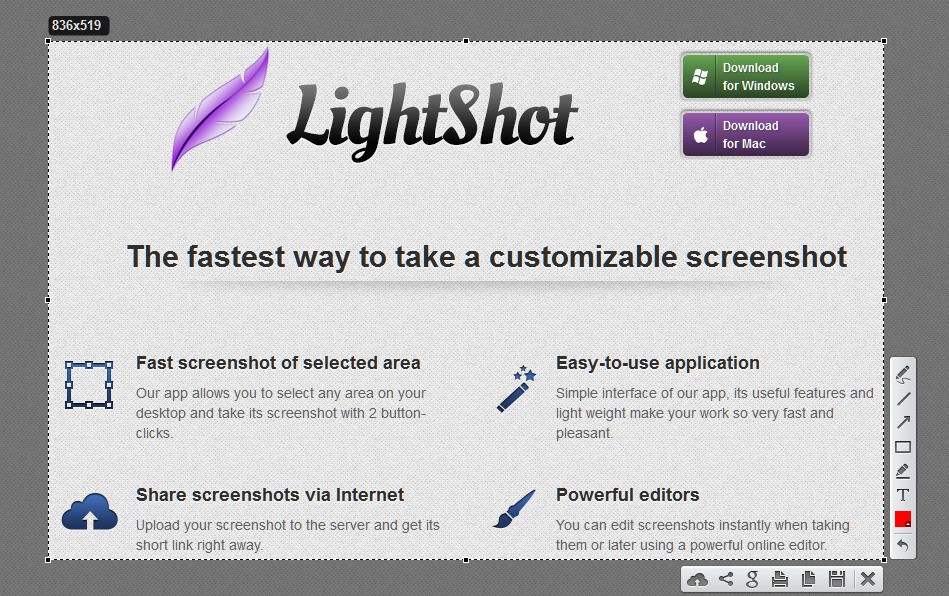 lightshot screenshot tool for mac & win